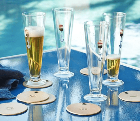 maritime crew pilsner set of 4 beer glasses with anchors 2015 2015
