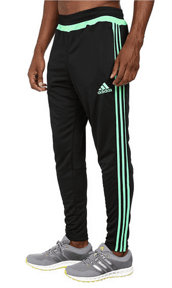 Adidas Bright Green & Black Soccer Pants for Men