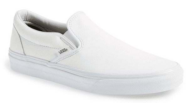 classic white leather vans slip ons shoes for men