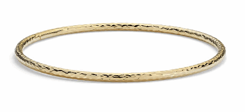 Blue Nile Hammered Bangle in 14K Yellow Gold