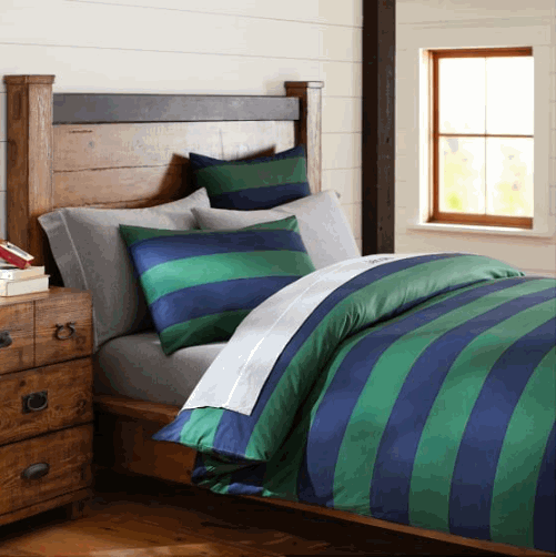 PB Teen Rugby Stripe Duvet Cover
