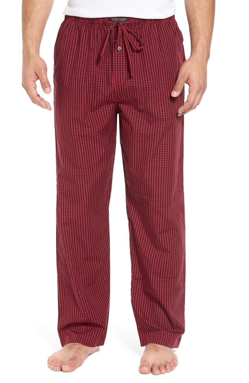 2016 Pajamas for Men: Polo Ralph Lauren Red Plaid Pajama Pants 2017