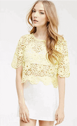 Boxy Floral Crochet Top