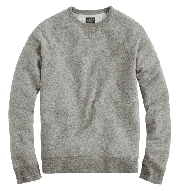 Classic Gray Fitted Mens Sweatshirt