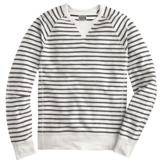 Black & White Striped Sweatshirt for Men
