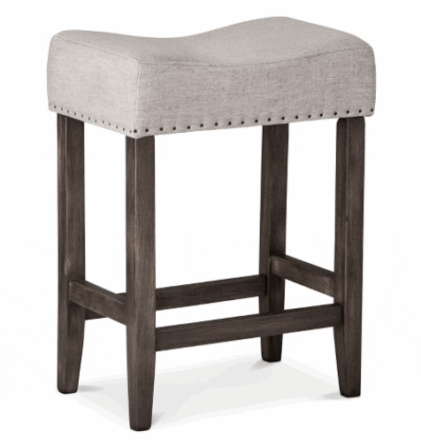 Threshold Saddle Counter Stool With Nailheads