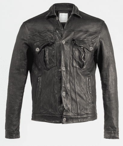 Billy Reid Mens Black Leather Jacket 2015 - 2016
