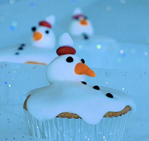Melted Snowman Cupcakes for Christmas 2016