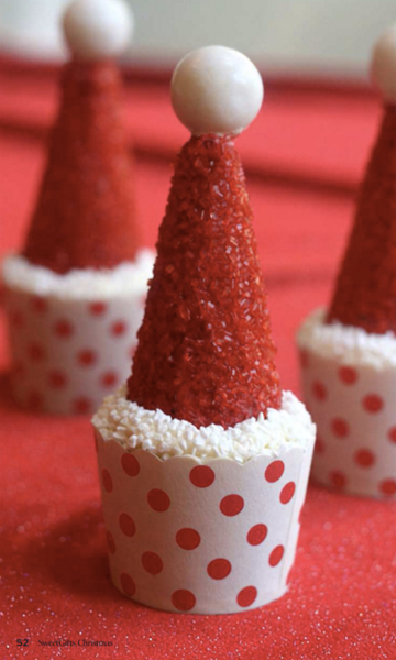Tall Santa Hats Cupcakes