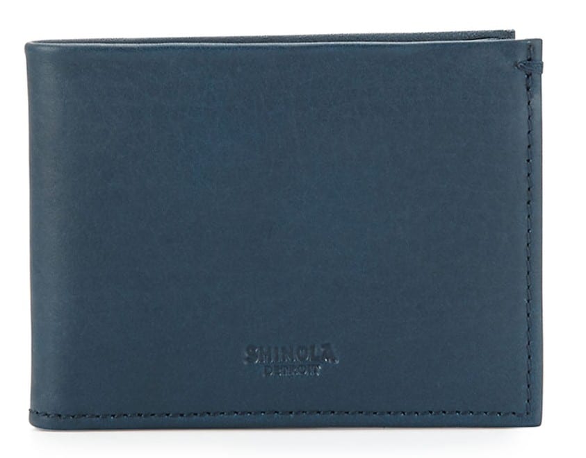 Shinola Blue Bifold Wallet 2016