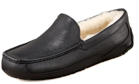 uggs-for-men-ascot-black-leather-slipper