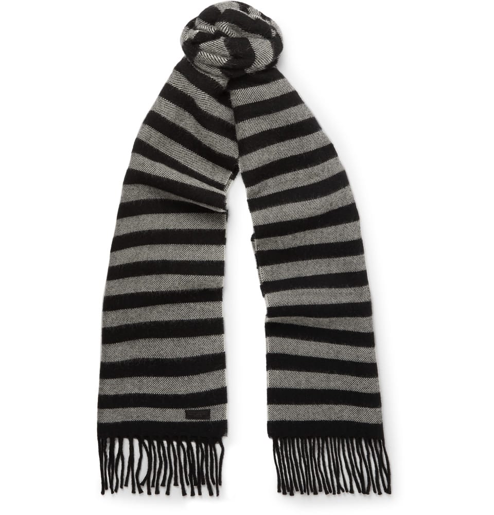 black-grey-stripe-wool-scarf-2016-by-saint-laurent-2017