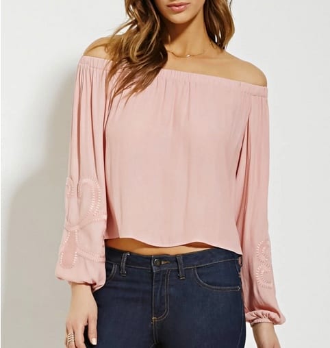 Forever 21 Embroidered Top