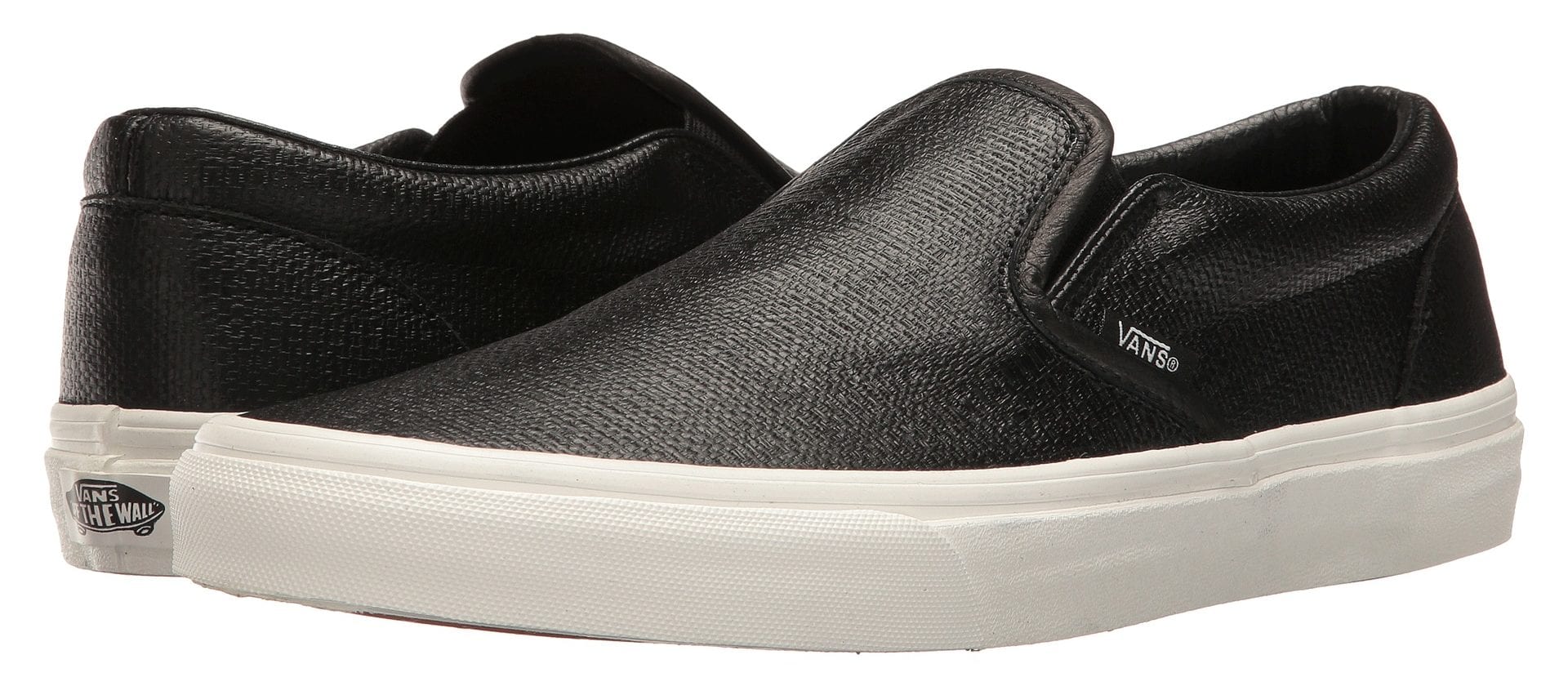 vans slip ons mens black