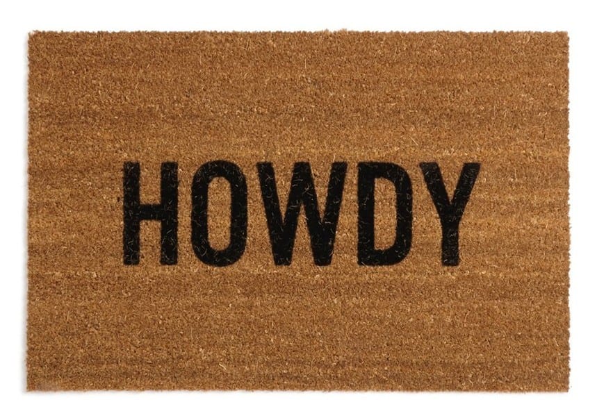 Housewarming Gifts 2016: Howdy Welcome Mat