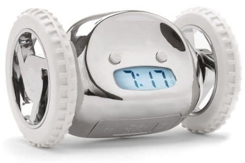 Geek Gifts 2016: Clocky Chrome Alarm Clock That Rolls