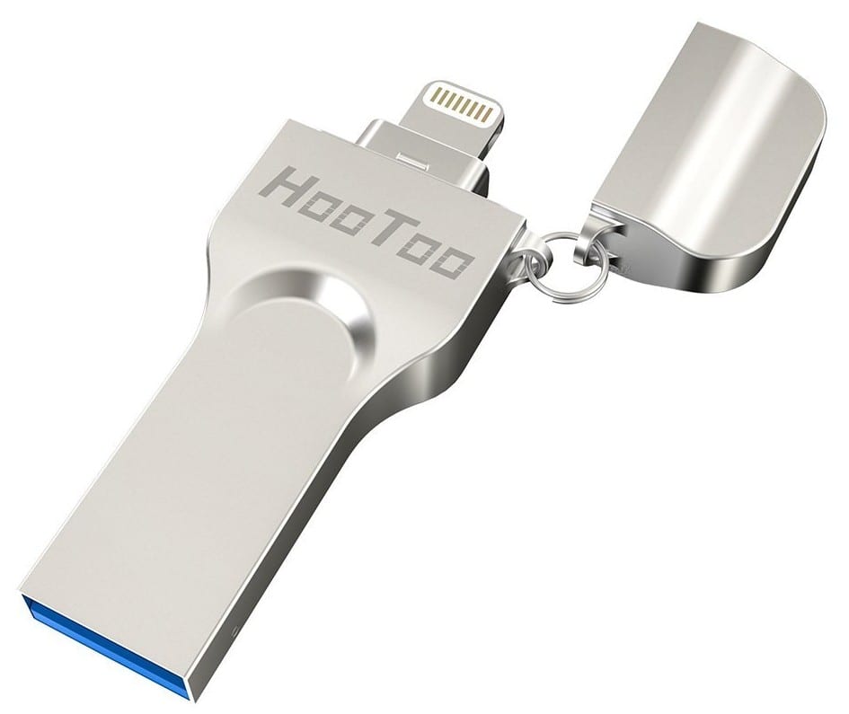 Best USB Flash Drive Roll over image to zoom in HooToo iPhone iPad Flash Drive 64GB USB 3.0 Memory Stick with Extended Lightning Connector for iPod iOS Windows Mac