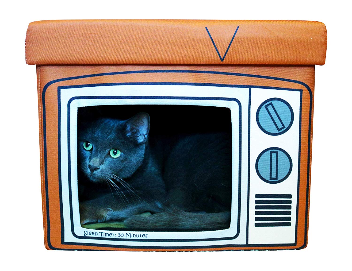 Feline Ruff TV Indoor Cat House Ottoman
