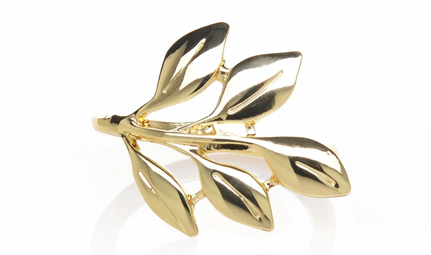 Gold Leaf Napkin Rings