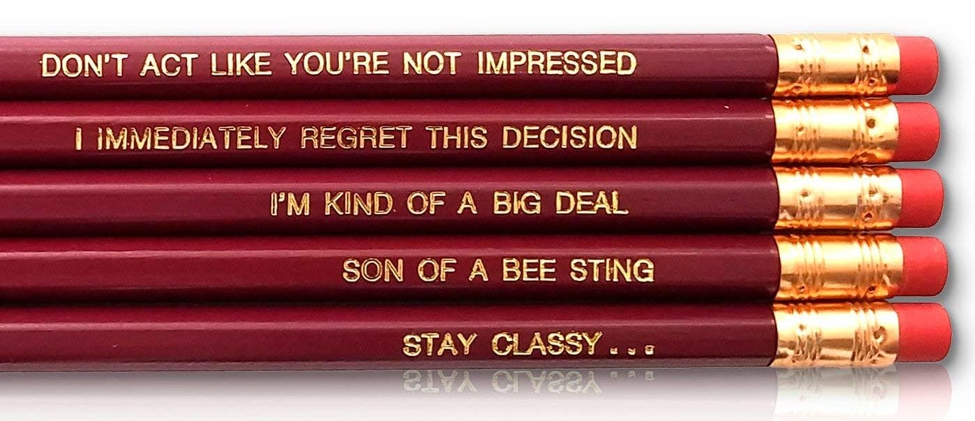 Anchorman Ron Burgundy Inspirational Pencils