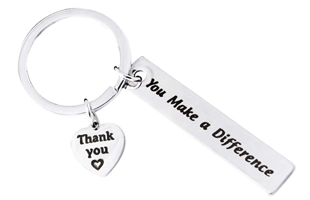 Stainless Steel Thank You Key Ring