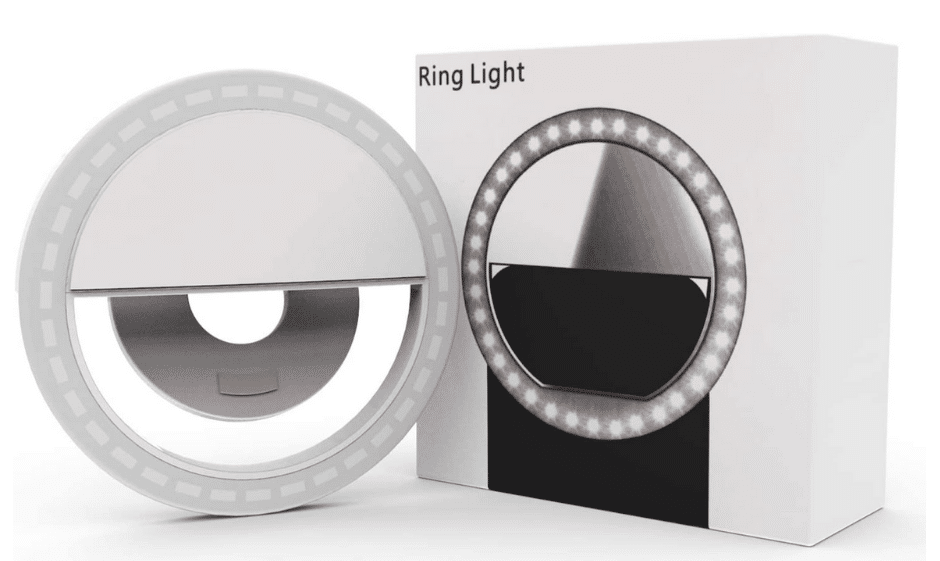 Clip on Rechargeable LED Selfie Ring Ligh