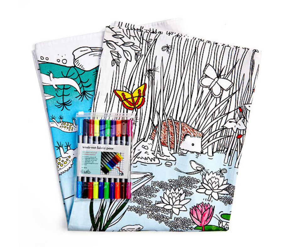 Pond Life Coloring Table Cloth