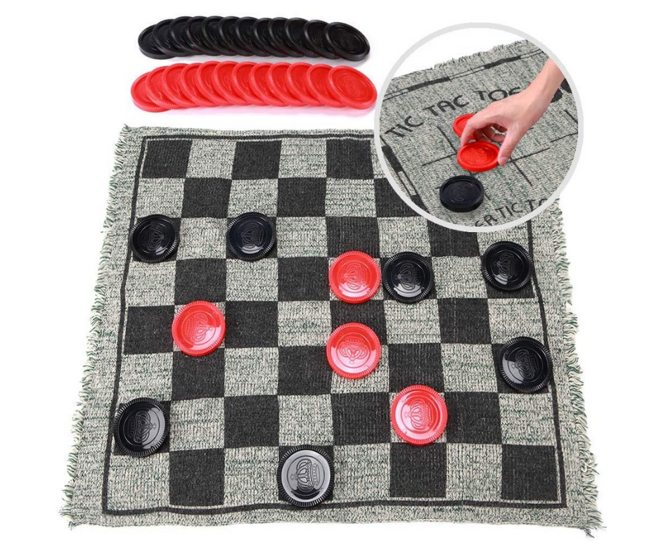 Jumbo Checkers & Tic Tac Toe Game