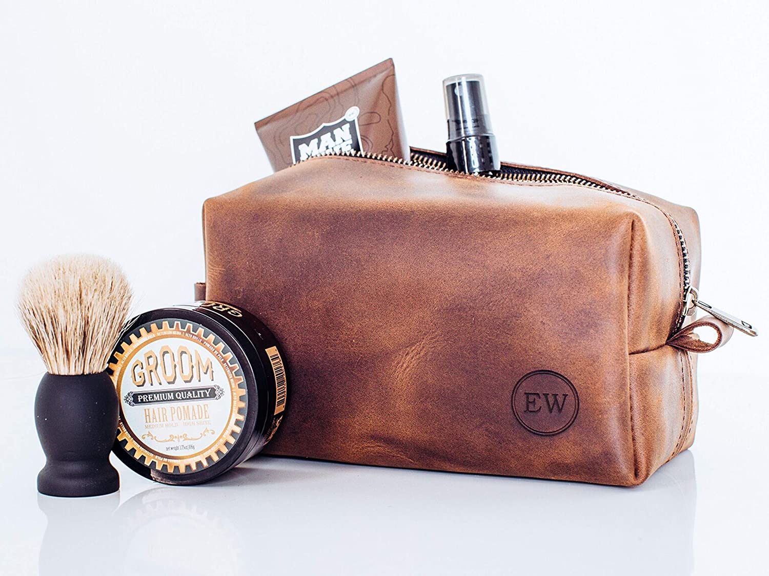 Personalized Leather Dopp Kit