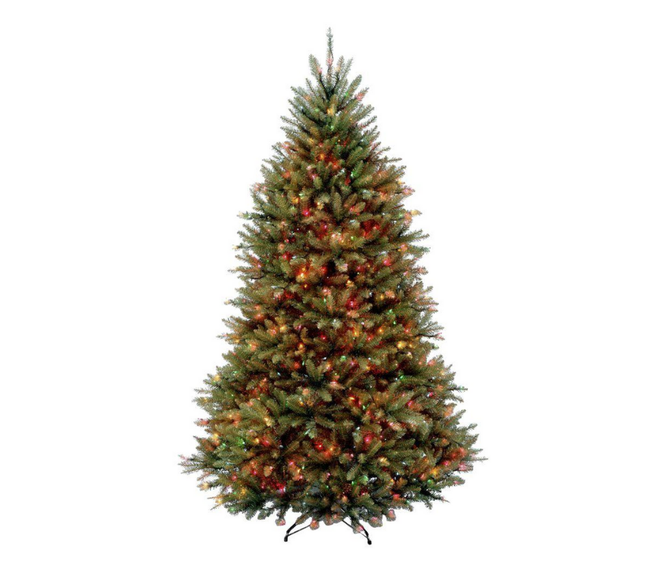 10 Foot Dunhill Pre-Lit Artificial Christmas Tree with Dual Color LED Lights