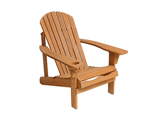 Wooden Adirondack Chair with Cup Holder on Sale