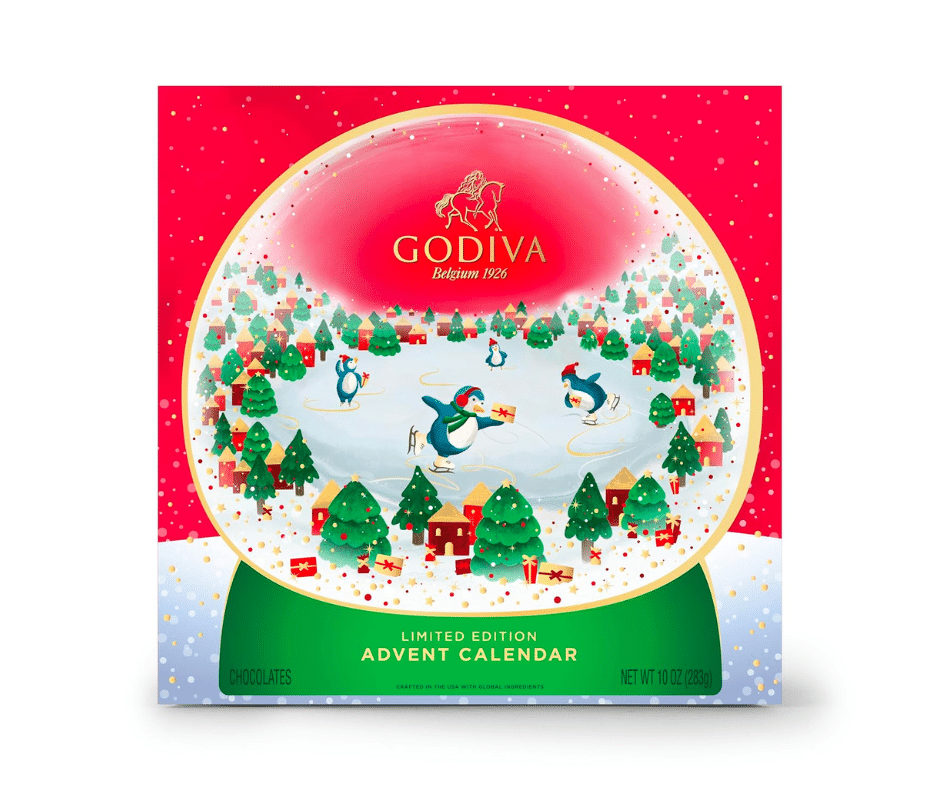 Godiva Chocolatier 2023 Deluxe Snowglobe Advent Calendar - Limited Edition