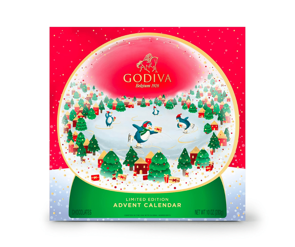 Godiva Chocolatier 2024 Deluxe Snowglobe Advent Calendar - Limited Edition