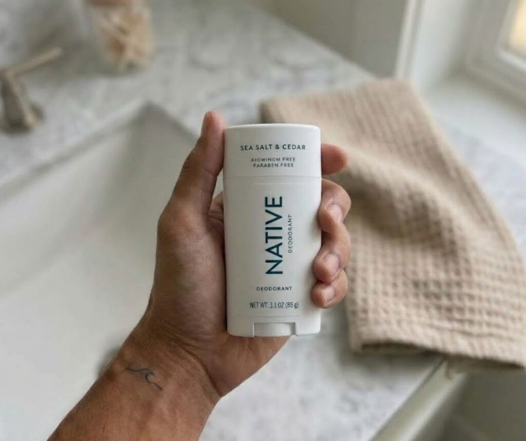 Native aluminum free deodorant stick