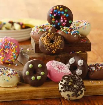 Chocolate Dipped Mini Donuts