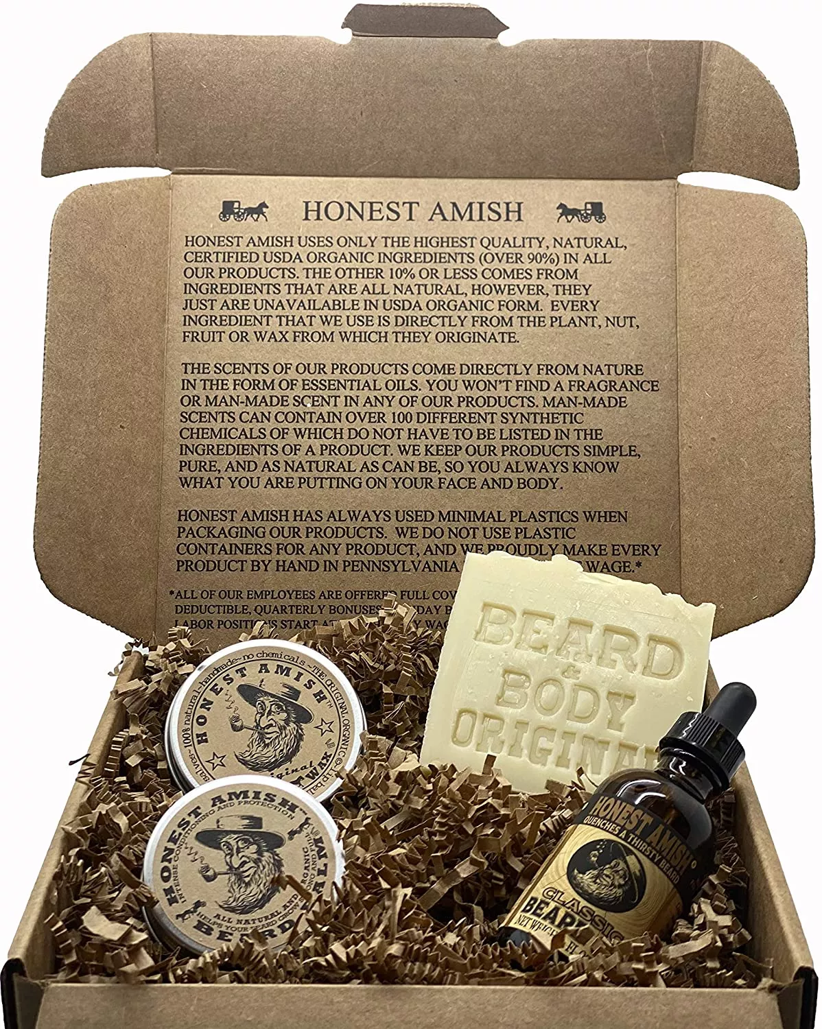 Honest Amish Beard Kit Gift Box